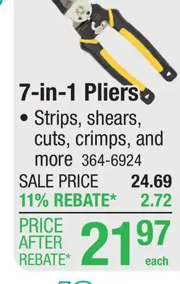 Menards Southwire 7-in-1 Multi-Tool Electrical Pliers with Wire Cutter offer