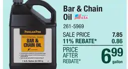 Menards Poulan Pro Bar & Chain Oil - 1 Gallon offer