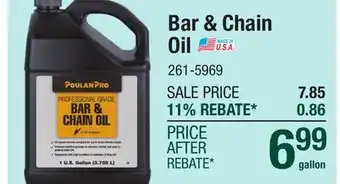 Menards Poulan Pro Bar & Chain Oil - 1 Gallon offer