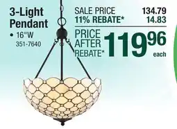 Menards Patriot Lighting Tiffy Bronze 3-Light Pendant offer