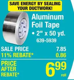 Menards Intertape Polymer Group 2 x 50 yd Aluminum Foil Tape offer