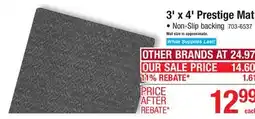 Menards Multy Home Gray 3' x 4' Prestige Mat offer