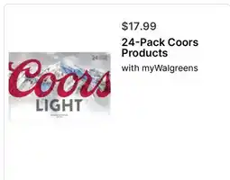 Walgreens 24-Pack Coors Products offer