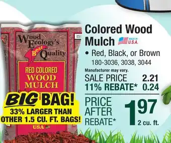 Menards Red Wood Mulch - 2.0 Cu. Ft offer