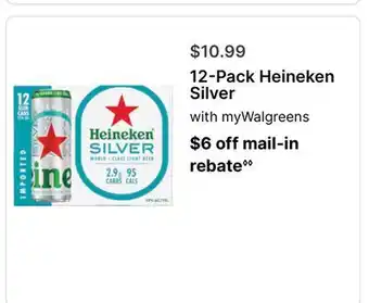 Walgreens 12-Pack Heineken Silver offer