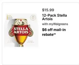 Walgreens 12-Pack Stella Artois with myWalgreens offer