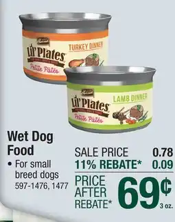 Menards Merrick Lil' Plates Turkey Dinner Petite Pates Wet Dog Food - 3 oz offer