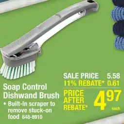 Menards Scotch-Brite Soap Control Dish Wand Brush Scrubber offer