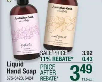 Menards Australian Gold Essentials Fresh Lotus Hand Soap - 11.5 oz offer