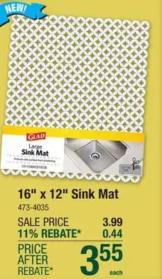 Menards Glad 16x 12 Diamond Patterned Sink Mat offer