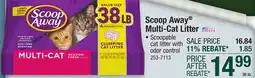 Menards Scoop Away Multi-Cat Scented Clumping Cat Litter - 38 lbs offer