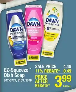 Menards Dawn Free & Clear Lemon EZ-Squeeze Dish Soap - 24.3 oz offer