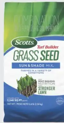 The Home Depot Scotts 5.6 lb. Turf Builder Sun & Shade Mix Grass Seed with Fertilizer offer