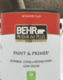 The Home Depot BEHR Premium Plus Interior Flat Paint & Primer offer