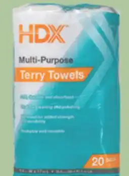 The Home Depot HDX 20-Pack Multi-Purpose Terry Towels offer