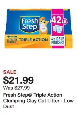 Petsmart Fresh Step Triple Action Clumping Clay Cat Litter - Low Dust offer