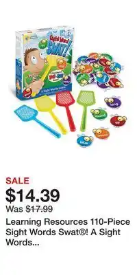 Kohl's Learning Resources 110-Piece Sight Words Swat ! A Sight Words Phonic Game offer