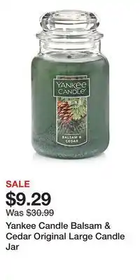 Kohl's Yankee Candle Balsam & Cedar Original Large Candle Jar offer