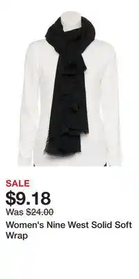 Kohl's Women's Nine West Solid Soft Wrap offer