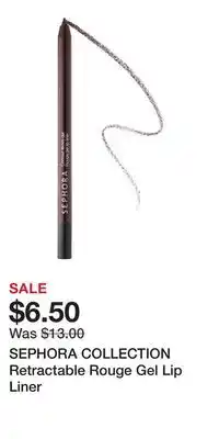 Kohl's SEPHORA COLLECTION Retractable Rouge Gel Lip Liner offer