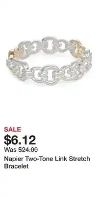 Kohl's Napier Two-Tone Link Stretch Bracelet offer