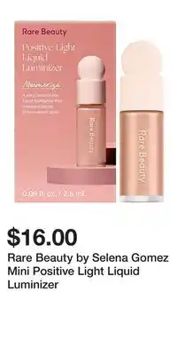 Kohl's Rare Beauty by Selena Gomez Mini Positive Light Liquid Luminizer offer