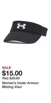 Kohl's Women's Under Armour Blitzing Visor offer