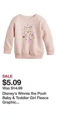 Kohl's Disney's Winnie the Pooh Baby & Toddler Girl Fleece Graphic Sweatshirt by Jumping Beans offer