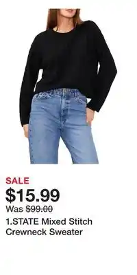 Nordstrom 1.STATE Mixed Stitch Crewneck Sweater offer