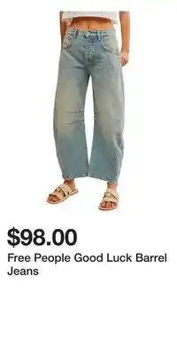 Nordstrom Free People Good Luck Barrel Jeans offer