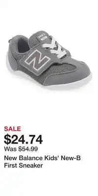 Nordstrom New Balance Kids' New-B First Sneaker offer