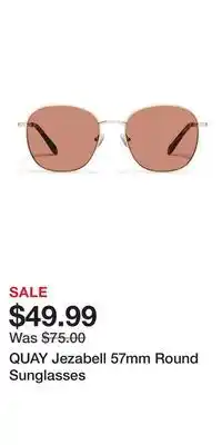 Nordstrom QUAY Jezabell 57mm Round Sunglasses offer