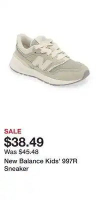 Nordstrom New Balance Kids' 997R Sneaker offer