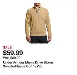 Dick's Sporting Goods Under Armour Men's Drive Storm SweaterFleece Golf ½ Zip offer