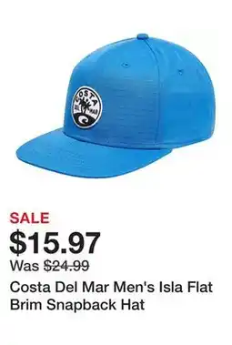 Dick's Sporting Goods Costa Del Mar Men's Isla Flat Brim Snapback Hat offer