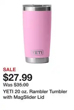 Dick's Sporting Goods YETI 20 oz. Rambler Tumbler with MagSlider Lid offer