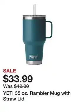 Dick's Sporting Goods YETI 35 oz. Rambler Mug with Straw Lid offer