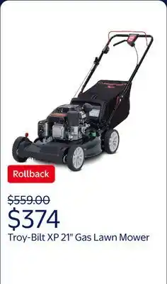 Walmart Troy-Bilt XP 173cc 21 Self-Propelled Walk-Behind Gas Lawn Mower, TB240K offer