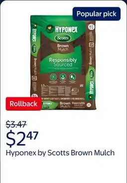 Walmart Hyponex by Scotts Brown Mulch, for Landscapes and Gardens offer