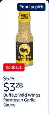 Walmart Buffalo Wild Wings Parmesan Garlic Sauce offer