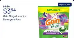 Walmart Gain Flings 3-in-1 Oxi Boost and Febreze Laundry Detergent Pacs, Moonlight Breeze Scent offer