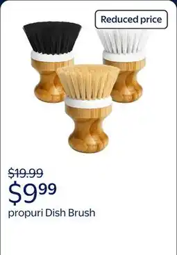 Walmart propuri Dish Brushes Palm Brush Dish Scrubber Bamboo Round Natural Scrub Brush Cleaning Kit offer