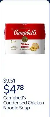 Walmart Campbell's Condensed Chicken Noodle Soup offer