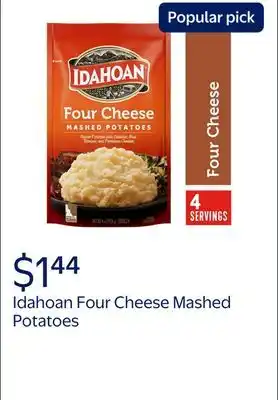 Walmart Idahoan Four Cheese Mashed Potatoes, 4 oz offer