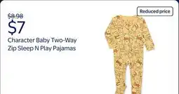 Walmart Character Baby Two-Way Zip Front Footed Sleep N Play Pajamas, Sizes Newborn-6/9 Months offer