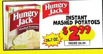 Ollie's Hungry Jack INSTANT MASHED POTATOES offer