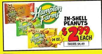 Ollie's Hampton Farms IN-SHELL PEANUTS offer