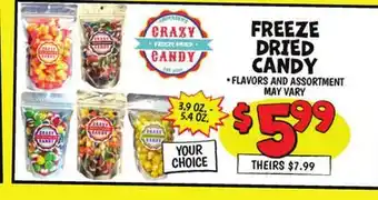 Ollie's FREEZE DRIED CANDY offer