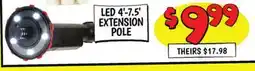 Ollie's LED 4'-7.5' EXTENSION POLE offer