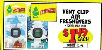 Ollie's VENT CLIP AIR FRESHENERS offer